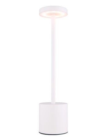 Polina lampada da tavolo metallo bianco satinato  led