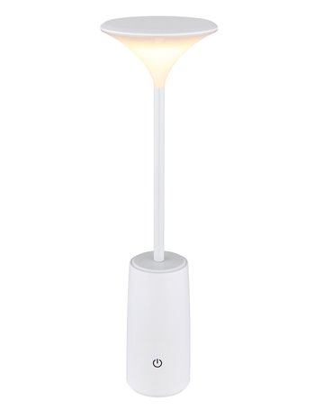 Quirin lampada da tavolo plastica bianco satinato  led