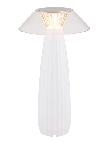 Illumi lampada da tavolo plastica bianco satinato  led