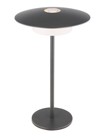 Kyler lampada da tavolo metallo grigio satinato  led