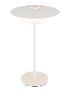 Kyler lampada da tavolo metallo bianco satinato  led