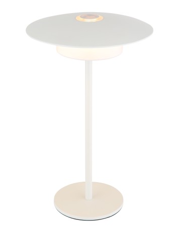Kyler lampada da tavolo metallo bianco satinato  led