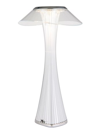Ambra lampada da tavolo plastica cromato  led
