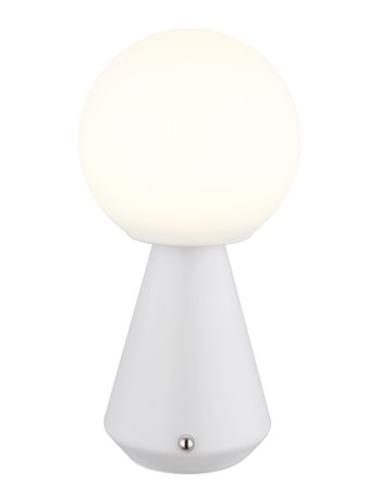 Sora lampada da tavolo metallo bianco satinato  led