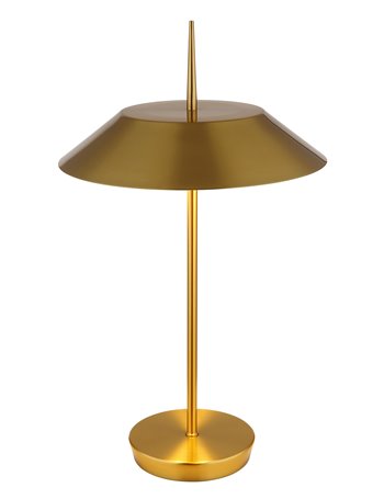 Brenlor lampada da tavolo metallo color ottone satinato  2x e27