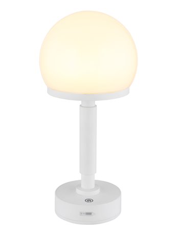 Haku lampada da tavolo plastica bianco satinato  led
