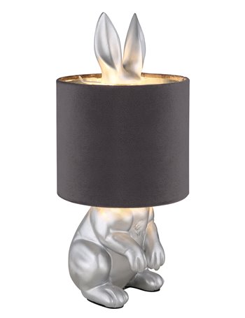 Rabbit lampada da tavolo plastica color argento satinato  1x e27