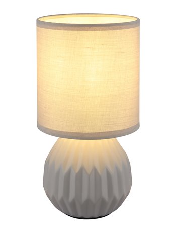 Sylas lampada da tavolo ceramica grigio  1x e14
