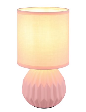 Sylas lampada da tavolo ceramica rosa  1x e14