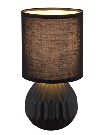 Sylas lampada da tavolo ceramica nero  1x e14