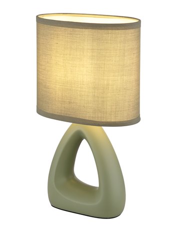 Triangle lampada da tavolo ceramica verde pallido  1x e14