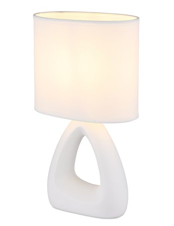 Triangle lampada da tavolo ceramica bianco  1x e14