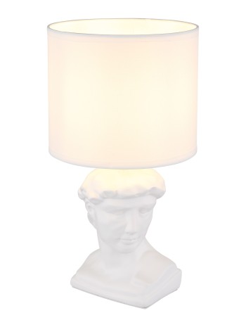 Hermes lampada da tavolo ceramica bianco  1x e14
