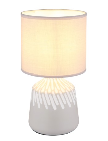 Rela lampada da tavolo ceramica color cenere  1x e14