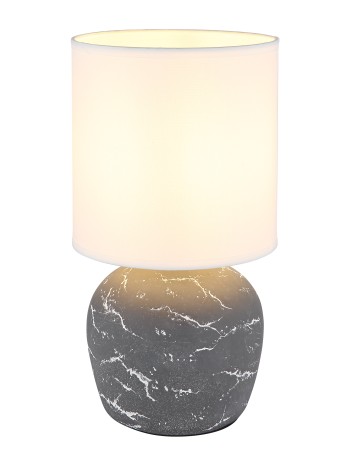 Marble lampada da tavolo ceramica grigio  1x e14
