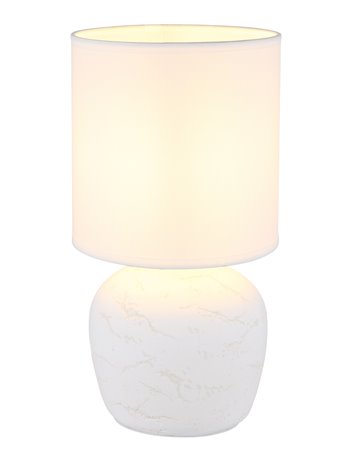 Marble lampada da tavolo ceramica bianco  1x e14