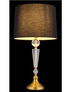 Uldin lampada da tavolo metallo color ottone satinato  led