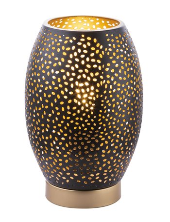 Narri lampada da tavolo metallo color oro  1x e27