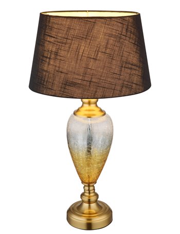 Leila lampada da tavolo metallo ottone antico  1x e27