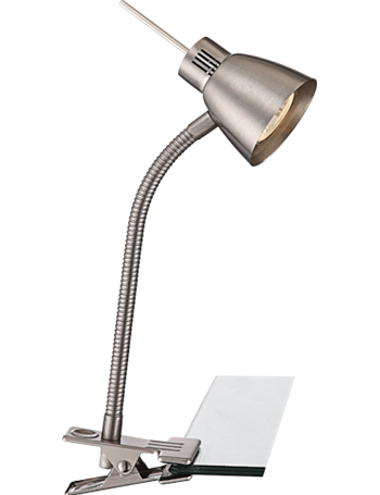 Nuova lampada da tavolo metallo nichel satinato  1x gu10 led