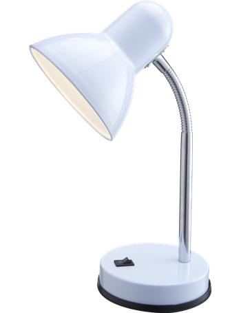 Basic lampada da tavolo plastica bianco  1x e27