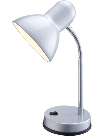 Basic lampada da tavolo metallo cromato  1x e27