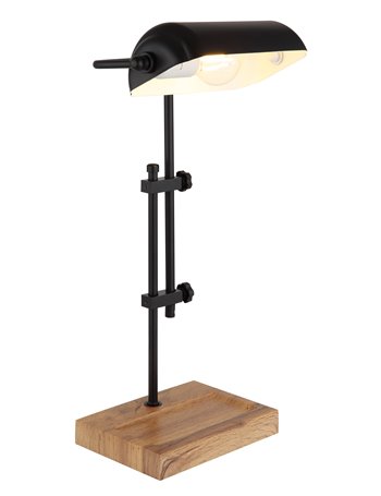 Marid lampada da tavolo metallo nero satinato  1x e27