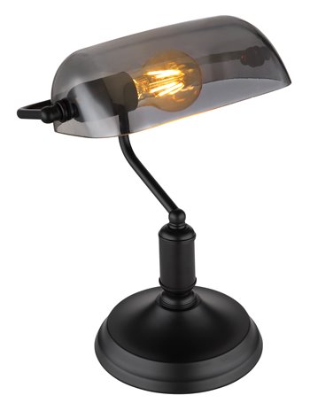 Antique lampada da tavolo metallo nero satinato  1x e27