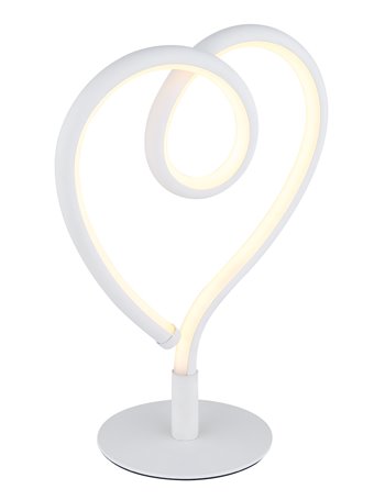 Amore lampada da tavolo metallo bianco satinato  led