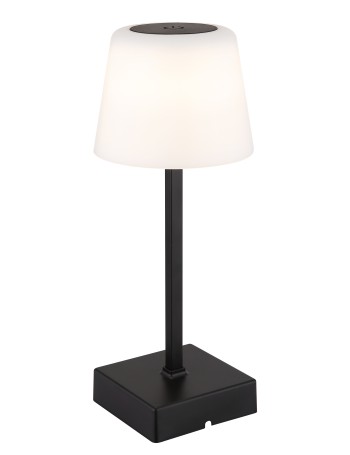 Xayden lampada da tavolo plastica nero satinato  led