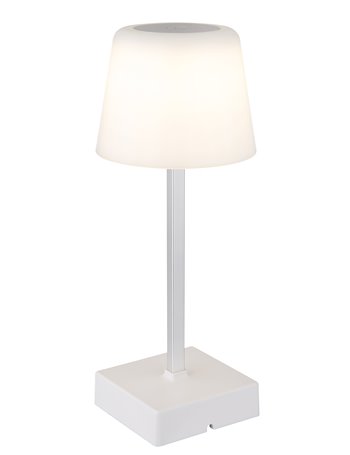 Xayden lampada da tavolo plastica bianco satinato  led