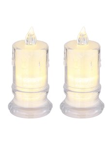 Candle lampada da tavolo plastica trasparente  led