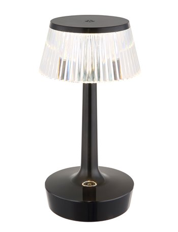 Lucio lampada da tavolo plastica nero satinato  led