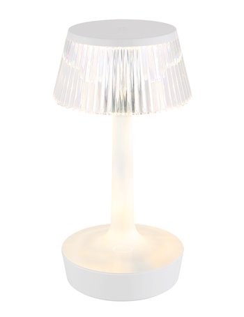 Lucio lampada da tavolo plastica bianco satinato  led