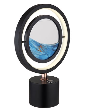 Reedi lampada da tavolo metallo nero satinato  led