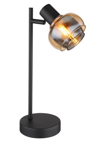 Tokki lampada da tavolo metallo nero satinato  1x e14