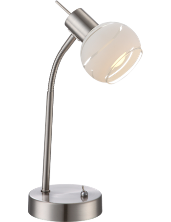 Elliott lampada da tavolo metallo nichel satinato  1x led e14