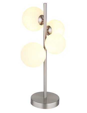Riha lampada da tavolo metallo nichel satinato  4x g9 led
