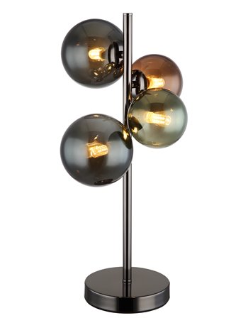 Riha lampada da tavolo metallo grigio satinato  4x g9 led