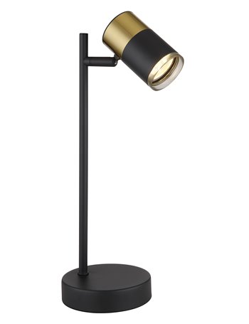 Brisbon lampada da tavolo metallo nero satinato  1x gu10 led