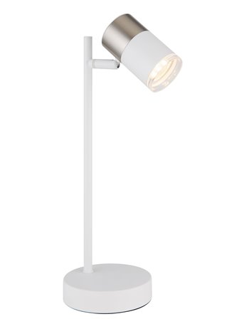 Brisbon lampada da tavolo metallo bianco satinato  1x gu10 led