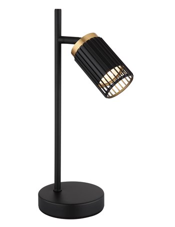 Korben lampada da tavolo metallo nero satinato  1x gu10 led