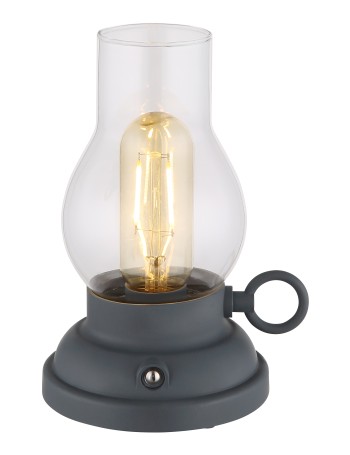 Petro lampada da tavolo plastica antracite satinato  led