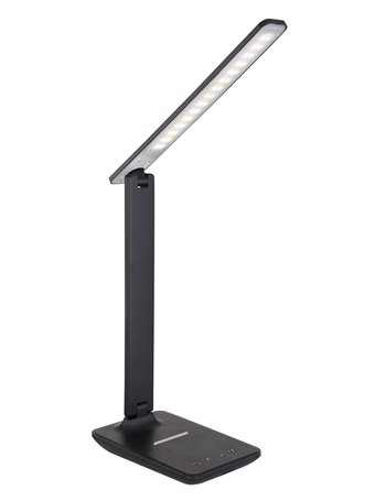Bulla lampada da tavolo plastica nero  led