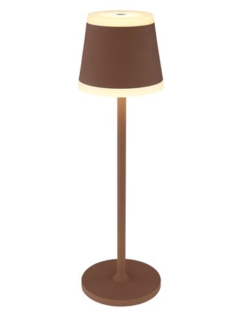 Ridley lampada da tavolo metallo color ruggine  led