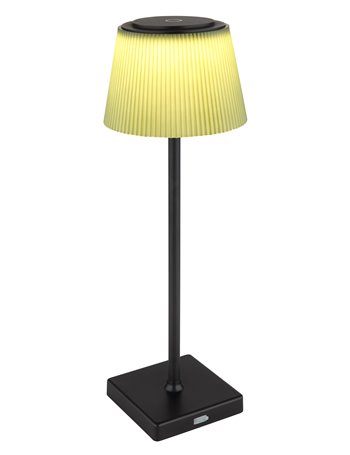Gregoir lampada da tavolo metallo nero satinato  led
