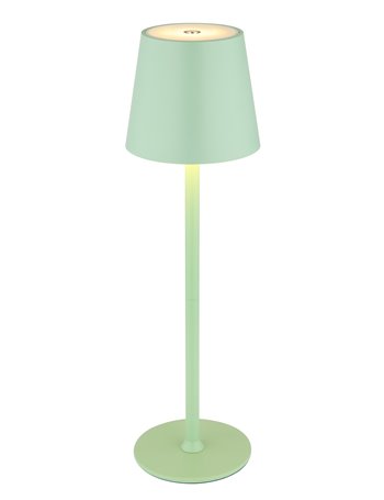 Vannie lampada da tavolo metallo verde pallido satinato  led