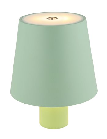 Vannie lampada da tavolo plastica verde pallido satinato  led