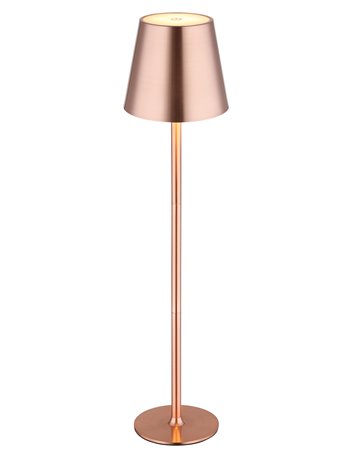 Vannie lampada da tavolo metallo color rame spazzolato  led