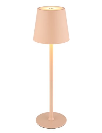 Vannie lampada da tavolo metallo rosa pesca satinato  led